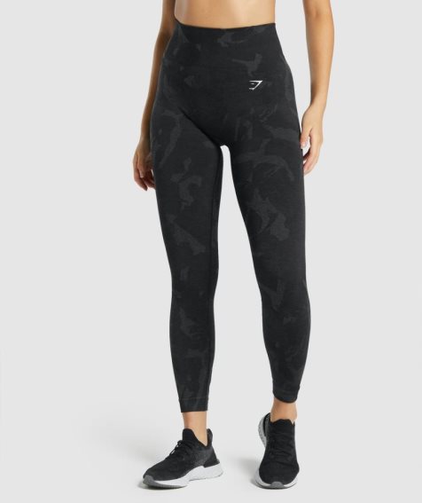 Legginsy Gymshark Adapt Camo Seamless Damskie Czarne | PL 694MQU